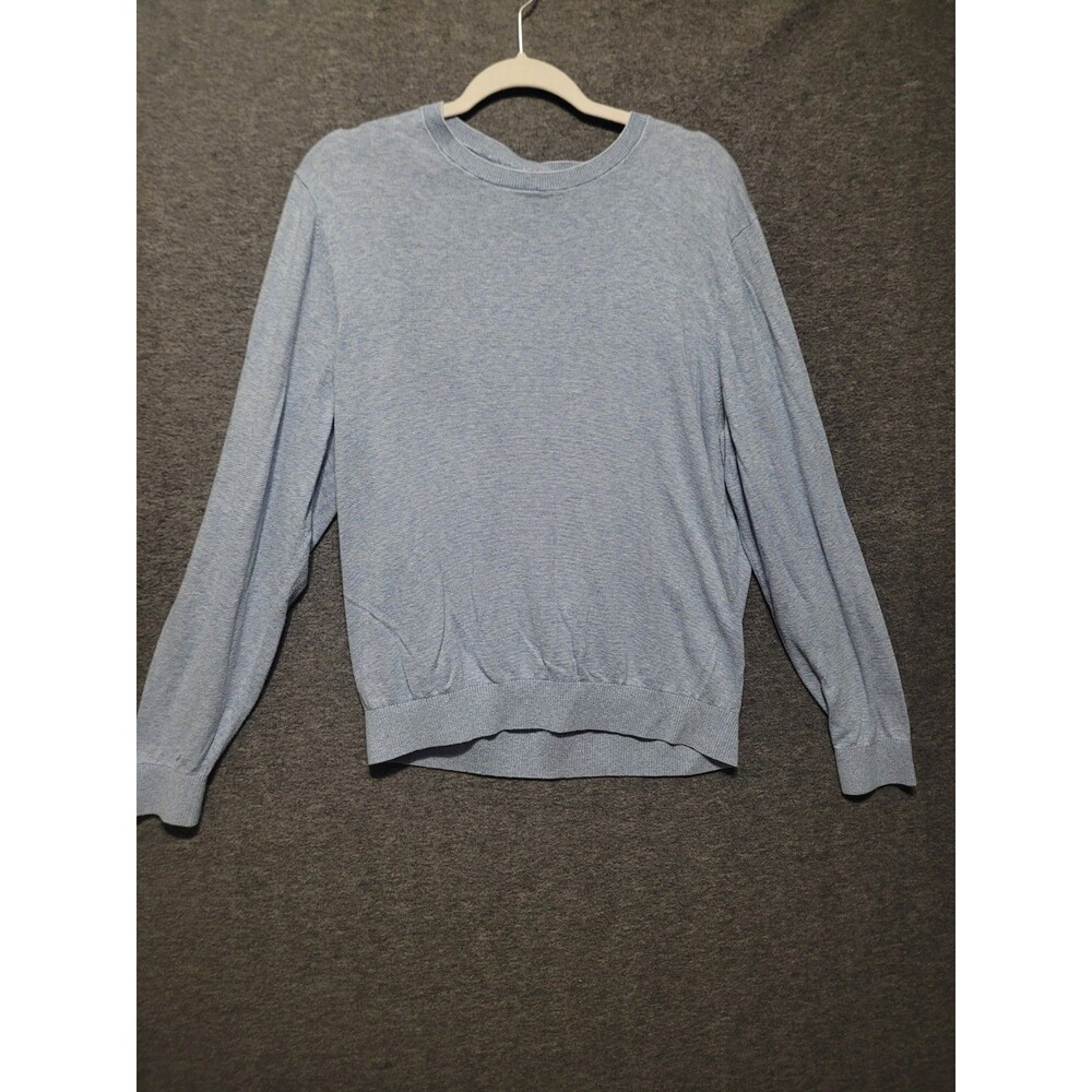 Bonobos Large slim knit sweatshirt stretch blue longsleeve crewneck ribbed